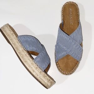 Aerosoles Espadrilles blue slide sandals